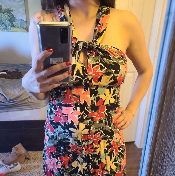 NWT Tropical floral midi halter dress - Picture 4 of 13